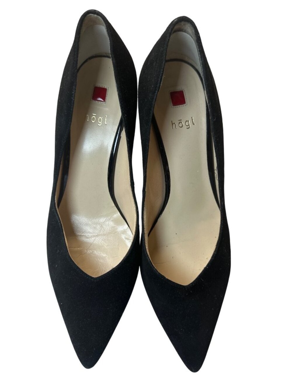 Högl Black Suede Pointed-Toe Kitten Heel Pumps Womens Size 4 us 5.5